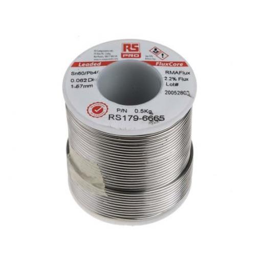 Olověná pájka Vodič, průměr drátu: 1.57 mm bod tání 183 °C 40 % olova 60 % cínu 500 g RS PRO