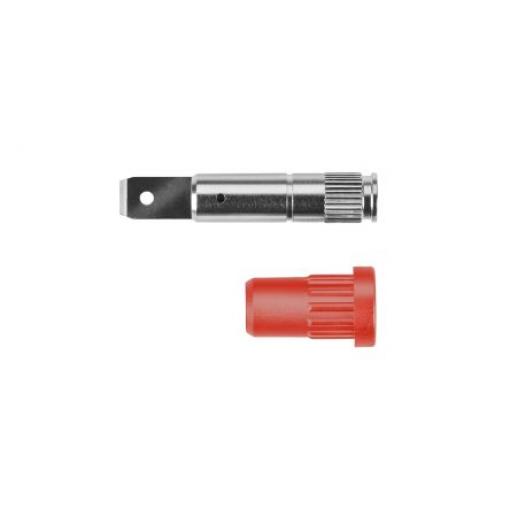 Schutzinger Zásuvka na banánky, 4 mm, 70V dc, 24A, Červená, Vnitřní, materiál kontaktu: Mosaz, délka: 30.5 mm, pokovení