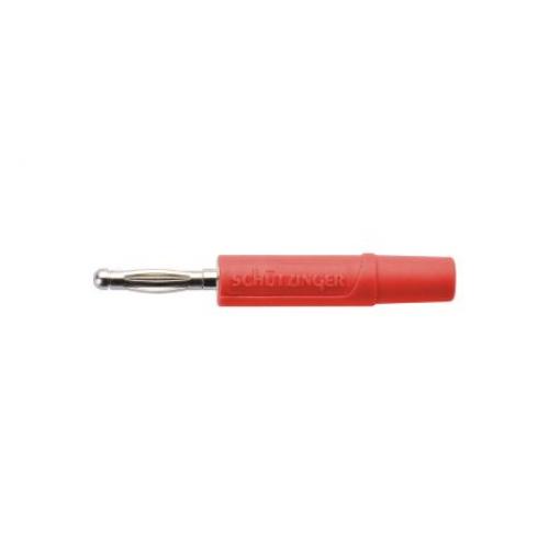 Schutzinger Banánek, 2 mm, 33 V ac, 70V dc, 10A, Červená, Vnější Pájecí, materiál kontaktu: Slitina berylia a mědi,