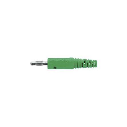 Schutzinger Banánek, 4 mm, 33 V ac, 70V dc, 32A, Zelená, Vnější Pájecí, materiál kontaktu: Slitina berylia a mědi,