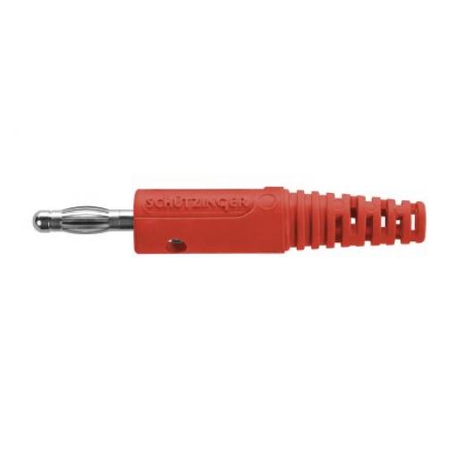 Schutzinger Banánek, 4 mm, 33 V ac, 70V dc, 32A, Červená, Vnější Pájecí, materiál kontaktu: Slitina berylia a mědi,