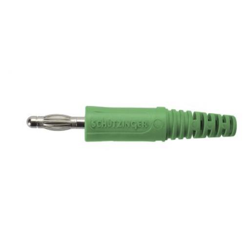 Schutzinger Banánek, 4 mm, 70V dc, 32A, Zelená, Vnější Pájecí, materiál kontaktu: Slitina berylia a mědi, délka: 47.5