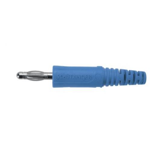 Schutzinger Banánek, 4 mm, 70V dc, 32A, Modrá, Vnější Šroubová, materiál kontaktu: Slitina berylia a mědi, délka: 47.5