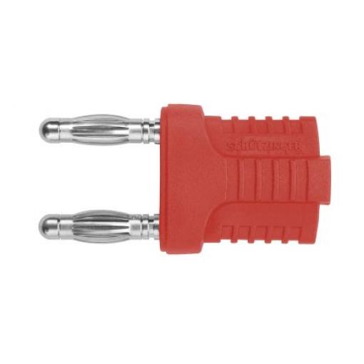 Schutzinger Banánek, 4 mm, 70V dc, 12A, Červená, Vnější zásuvný modul, materiál kontaktu: Mosaz, délka: 31 mm, pokovení