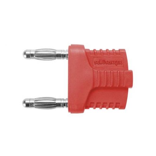 Schutzinger Banánek, 4 mm, 33 V ac, 70V dc, 12A, Červená, Vnější zásuvný modul, materiál kontaktu: Mosaz, délka: 31 mm,