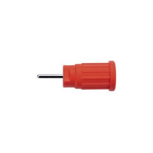 Schutzinger Zásuvka na banánky, 4 mm, 1000V, 24A, Červená, Vnitřní Kolík PC, materiál kontaktu: Mosaz, délka: 36.5 mm,