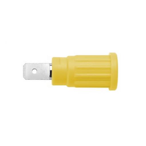 Schutzinger Zásuvka na banánky, 4 mm, 1000V, 32A, Žlutá, Vnitřní Kolík PC, materiál kontaktu: Mosaz, délka: 34.8 mm,