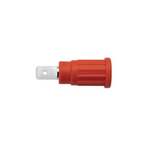 Schutzinger Zásuvka na banánky, 4 mm, 1000V, 32A, Červená, Vnitřní Kolík PC, materiál kontaktu: Mosaz, délka: 34.8 mm,