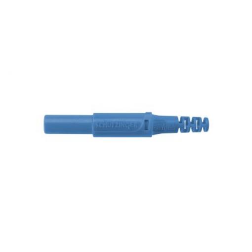 Schutzinger Banánek, 4 mm, 1000V, 32A, Modrá, Vnější Šroubová, materiál kontaktu: Slitina berylia a mědi, délka: 33.9