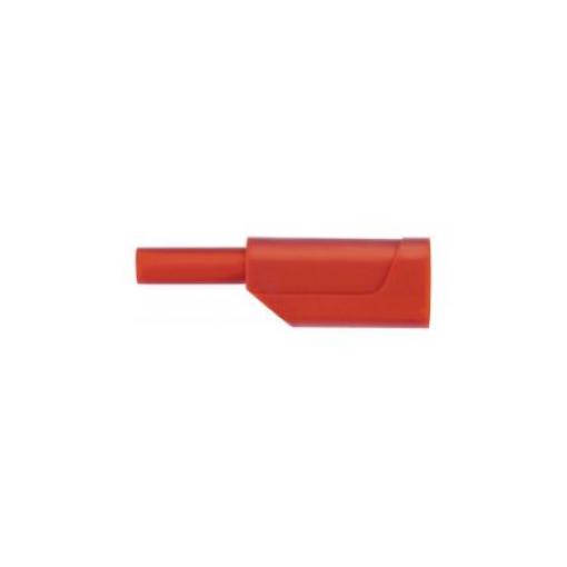 Schutzinger Banánek, 2 mm, 600V, 10A, Červená, Vnější Pájecí, materiál kontaktu: Slitina berylia a mědi, délka: 31.1 mm,