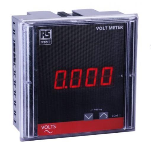 Digitální voltmetr Digitální 4číslicový AC/DC 90 mm 90 mm, přesnost měřicího přístroje: Class 1.0 RS PRO