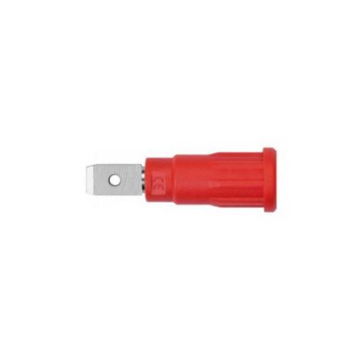 Schutzinger Banánkový konektor, 2 mm, 600V, 10A, Červená, Vnější, pokovení kontaktu: Niklovaný Testovací konektor