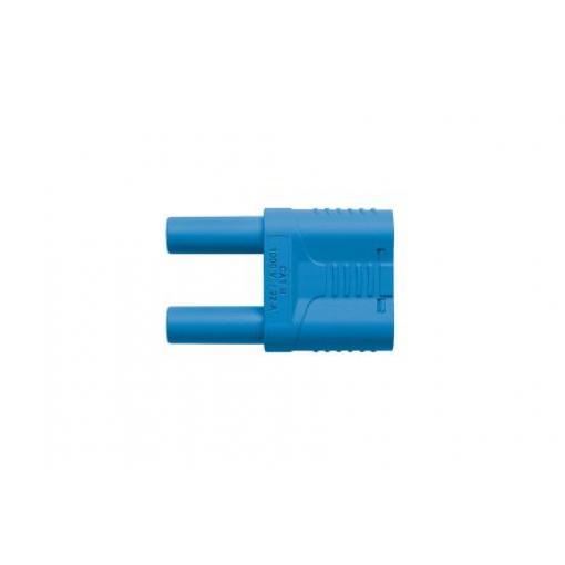Schutzinger Banánek, 4 mm, 1000V, 32A, Modrá, Vnější, materiál kontaktu: Niklovaný, pokovení kontaktu: Nikl Banánek Jack