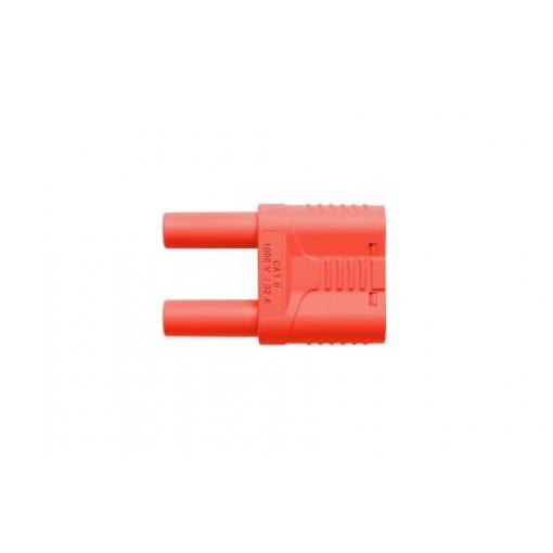 Schutzinger Banánek, 4 mm, 1000V, 32A, Červená, Vnější Zadní bezpečnostní zásuvka, pokovení kontaktu: Nikl Banánek Jack
