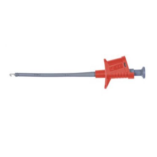 Schutzinger Háčková svorka, 4 mm, Červená Háčková svorka, 1 kV 6A, délka: 157 mm, materiál kontaktu: Niklovaný