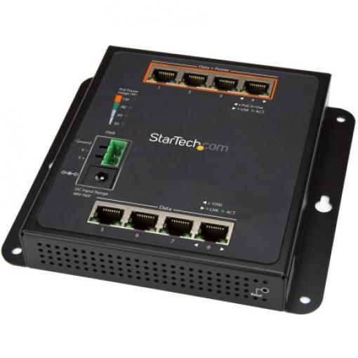 Ethernetový přepínač, model: IES81GPOEW 8portový StarTech.com Řízený