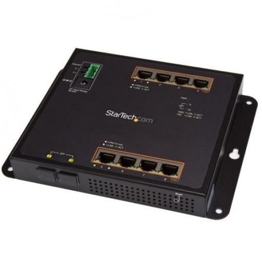 Ethernetový přepínač, model: IES101GP2SFW 8portový StarTech.com Řízený Napájení přes síť Ethernet