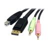 StarTech.com Kabel KVM Vnější, A: USB typu A, B: 3.5 mm stereo jack x 2 Vnější 1.8 m, Černá