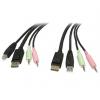 StarTech.com Kabel KVM Vnější, A: USB typu A, B: 3.5 mm stereo jack x 2 Vnější 1.8 m, Černá