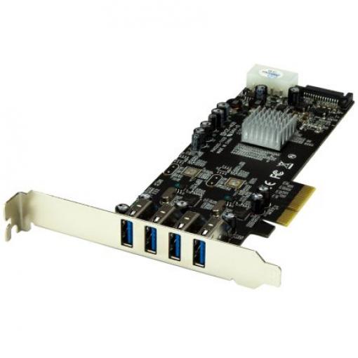 StarTech.com Karta USB, počet portů USB: 4, standard: USB 3.0, typ sběrnice: PCIe