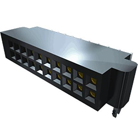 Patice PCB, řada: SFMH, orientace těla: Rovný, rozteč: 1.27 mm Deska-deska, počet kontaktů: 10, počet řad: 2, Povrch