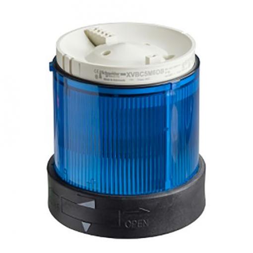 řada: XVBC Signální sloup barva čočky Modrá Žárovka základna 70mm 24 V AC, 24 → 48 V DC, rozsah: Harmony XVB