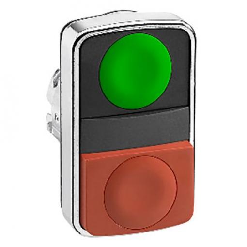 Schneider Electric Hlava tlačítka, řada: Harmony XB4 Červená, Zelená Okamžité, průměr výřezu: 22 mm IP69K, IP66
