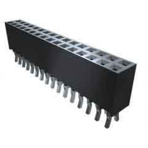 Patice PCB, řada: SSQ, orientace těla: Rovný, rozteč: 2.54 mm Deska-deska, počet kontaktů: 40, počet řad: 2, Průchozí