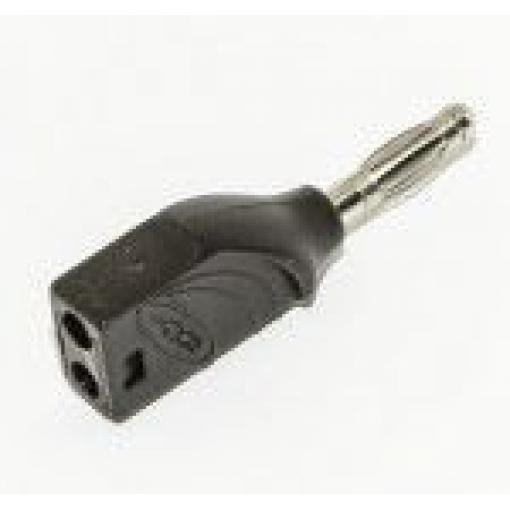 Mueller Electric Banánek, 4 mm, 1000V, 15A, Černá, Vnější Pájecí, materiál kontaktu: Mosaz, délka: 47.7 mm, pokovení