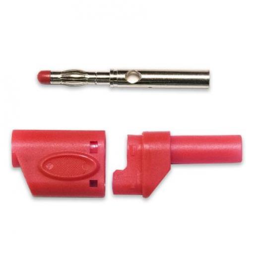 Mueller Electric Banánek, 4 mm, 60V, 20A, Červená, Vnější Pájecí, materiál kontaktu: Slitina berylia a mědi, délka: 53
