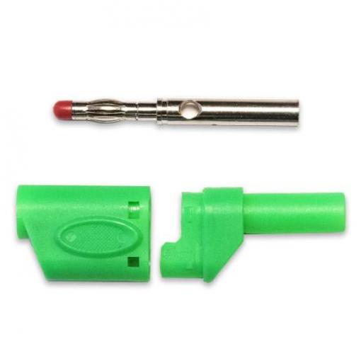 Mueller Electric Banánek, 4 mm, 60V, 20A, Zelená, Vnější Pájecí, materiál kontaktu: Slitina berylia a mědi, délka: 53 mm