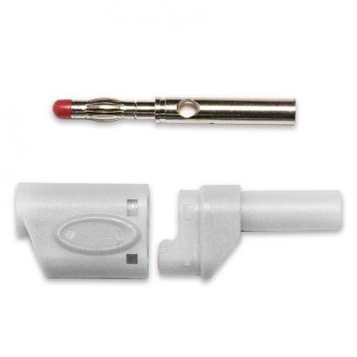 Mueller Electric Banánek, 4 mm, 60V, 20A, Bílá, Vnější Pájecí, materiál kontaktu: Slitina berylia a mědi, délka: 53 mm