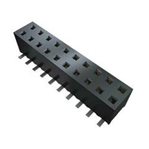 Patice PCB, řada: MMS, orientace těla: Rovný, rozteč: 2 mm Deska-deska, počet kontaktů: 20, počet řad: 2, Průchozí otvor