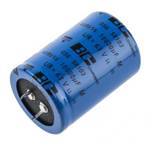 Kondenzátor, řada: 056 PSM-SI 10000 μF ±20 % 63 V dc, Zacvakávací montáž Vishay
