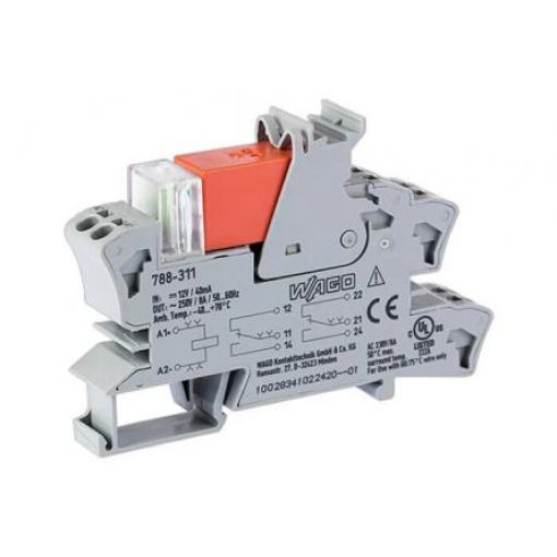 WAGO Relé rozhraní 12 V dc DPDT Lišta DIN 788 36 mA