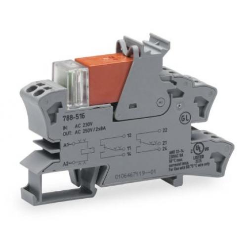 WAGO Relé rozhraní 24 V ac DPDT Lišta DIN 788 34 mA
