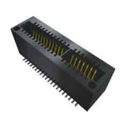 Samtec Hranový konektor, řada: MEC1, rozteč: 1 mm Vnitřní, počet kontaktů: 60, počet řad: 2, orientace těla: Svislé,
