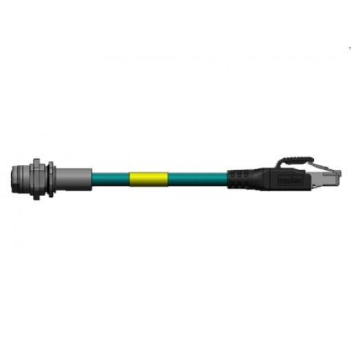 Molex Cat5e Ethernetové kabely, Černá, Termoplastický polyuretan, A: M12, 125V 1 m Vnitřní, B: RJ45 Vnější, typ pláště: