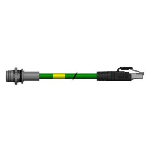 Molex Cat5e Ethernetové kabely, Zelená, Termoplastický polyuretan, A: M12, 30V 2 m Vnitřní, B: RJ45 Vnější, typ pláště: