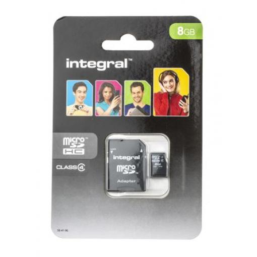 MicroSD 8 GB MicroSDHC Integral Memory Třída 4 60 °C 0 °C