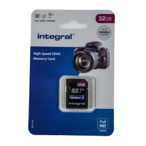 Karta SD 32 GB SDHC HC Integral Memory, řada: 3625 Třída 10, UHS 1 U1 -25 °C -25 °C