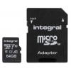 MicroSD 64 GB MicroSDXC Integral Memory Třída 10, UHS 1 U1 -25 °C -25 °C