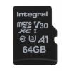 MicroSD 64 GB MicroSDXC Integral Memory Třída 10, UHS 1 U3 70 °C -25 °C