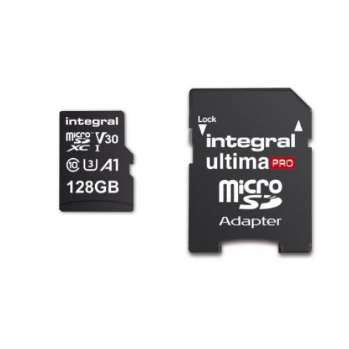 MicroSD 128 GB MicroSDXC Integral Memory Třída 10, UHS 1 U3 70 °C -25 °C