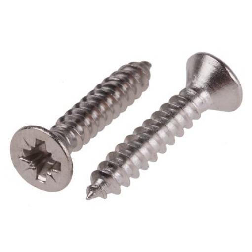RS PRO Samořezný šroub, Obyčejný, Nerezová ocel hlavice Zapuštěná, délka: 19 mm