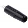 RS PRO Banánek, 50V, 10A, Černá, Vnější Pájecí, materiál kontaktu: Mosaz, délka: 43.8 mm, pokovení kontaktu: Stříbrná