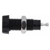 RS PRO Zásuvka na banánky, 4 mm, 50V, 10A, Černá, Vnitřní Pájecí, materiál kontaktu: Mosaz, délka: 28.5 mm, pokovení
