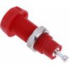 RS PRO Zásuvka na banánky, 4 mm, 50V, 10A, Červená, Vnitřní Pájecí, materiál kontaktu: Mosaz, délka: 28.5 mm, pokovení