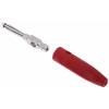 RS PRO Banánkový konektor, 4 mm, 50V, 16A, Červená, Vnější Šroubová, materiál kontaktu: Mosaz, délka: 60 mm, pokovení