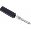 RS PRO Banánkový konektor, 4 mm, 50V, 10A, Černá, Vnější Šroubová, materiál kontaktu: Mosaz, délka: 49.8 mm, pokovení